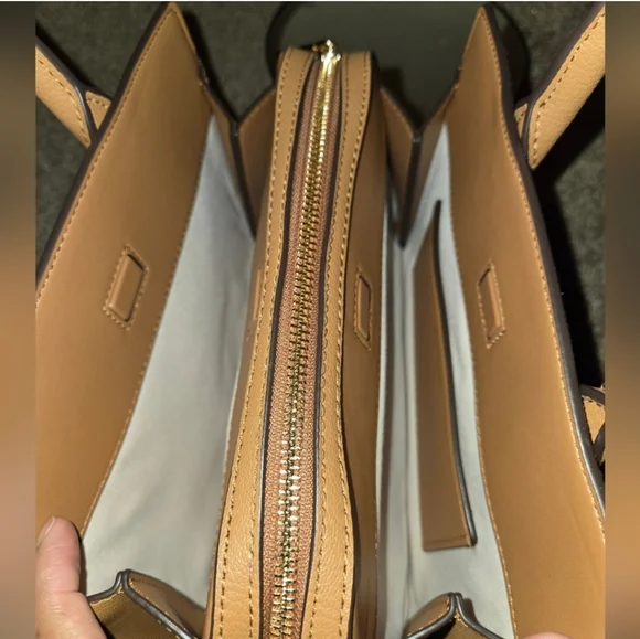 Michael Kors Cream and Tan Satchel Bag - Picture 9 of 14